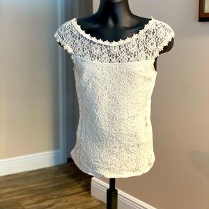 Lace overlay tank top
